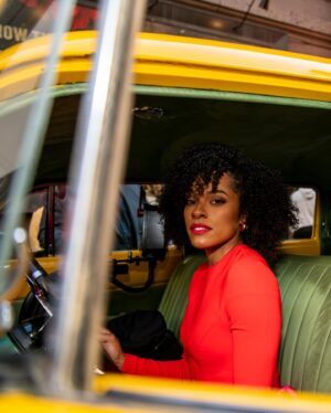 Anna Uzele Instagram - I won’t be afraid. It’s my New York.

Style: @elizayerry 
Makeup: @estabrookartistry 
Crown: @derickmonroe 

Pics 1 & 5 @jennyandersonphoto 
Taxi pics @natalieannepowers 
Pics 4 & 9 @michaelah.jpg