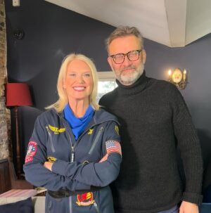 Anneka Rice Instagram - Taking a quick break from #TheBigHelpOut and joining #TheBigHelpYourselfToABottleofWine as the rather wonderful Hugh Dennis is our guest on #WineTimes. We’ve given him South Africa to slurp through and he’s very knowledgeable, as well as showing off his excellent ex-geography teacher credentials. Do join us! It’s free! #Wine #podcast #sundaytimeswineclub #southafrica #wineroute #outnumbered #geography #teacher  #comedy