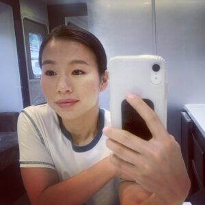 Annie Chang Instagram - Not pictured is the enormous plate of breakfast and lunch next to me.