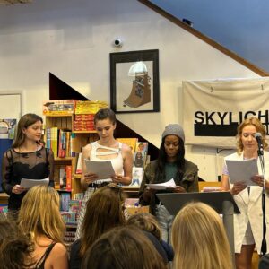 Annika Pampel Instagram - A big #thankyou to #screenplaypress #thescreenwritersdraft @christinewritesaboutyou and @evaaridjis as well as the super cool #skylightbooks for this wonderful event last night.  So many people came out to support us three writers in our staged readings and bought #books it made us truly happy. Also thank you to my lovely actors @ninarausch @christy_stjohn and @heyitsdoree for absolutely killing it and having fun:). Go buy #books and #read
