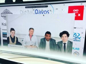 Annika Pampel Instagram - For #digitaldavos we got to chat with the #lovely #davidhasselhoff #thehoff today and I asked him about that #historical #nye in 1989 when he sang on a crane above the #berlinwall #berlin he had a #story about a city near where I’m from too, gera:). #wild and #awesome thank you @fernandogaribay for arranging and hosting. What a #gem of an #experience