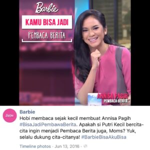 Annisa Pagih Instagram - Jumping into the #barbiethemovie craze with this throwback to my collaboration with Barbie Indonesia back in 2016 🥹 where dreams came true and imagination knew no bounds! 🌟 Embracing the magic of Barbie once again, because some things never go out of style! 🎀 #barbieyoucanbeanything #barbiebisaakubisa #barbieindonesia #barbie