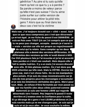 Anouchka Henchoz Instagram - Touchée mais pas coulée 📷 @stephane_boregard 
 
Depuis vendredi je n’ai plus de voix, littéralement, je suis aphone. J’ai le dos bloqué. J’ai eu la crève. Bref le mental tient mais mon corps a fini par lâcher. Je me prends les vagues dans la gueule en sachant que la mer finit toujours pas se calmer (et j’espère qu’un jour la mère aussi). Je garde Foi en la Vie en me disant que les vraies savent déjà et un jour la vérité arrivera en haut. C’est plus long car elle prend l’escalier et le mensonge l’ascenseur. Mais je refuse de croire qu’après 30ans de manipulations, de manigances et de cauchemar, les personnes malveillantes triomphent à la fin. Comme je refuse de céder au chantage et au coup de pression. Et comme je refuserai toujours de céder à la colère ou à la haine, je n’en veux à personne. Je ne déteste personne. J’avais accordé mon pardon et je ne ne le reprendrai pas. Au moins je vois à chaque fois de mes propres yeux les vraies intentions des gens, et ça confirme que j’ai bien fait de toujours écouter mon instinct, alors je suis reconnaissante 🙏🏽 Pour autant ça fait mal. Pain, but I won’t let it turn into hate. On soigne la haine par l’Amour et je ne change pas de chemin 🕊️ Paix à tous 🫶🏽