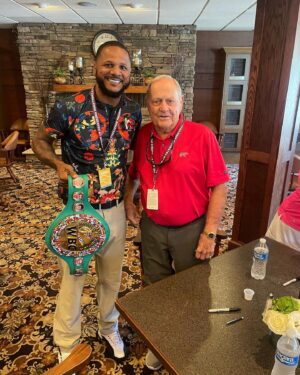 Anthony Dirrell Instagram - Me and @jacknicklaus and then me and my son Nash that was one for the 📚 love ever min of it thanks @allychallenge