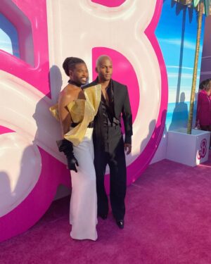 Anthony Elle Instagram - I had the absolute time of my life at the @barbiethemovie Premiere.
Sharing this experience with my living Ken doll @michelboyd and my beautiful niece Hazel was incredible!

Join us for the premiere of #barbiedreamhousechallenge on @hgtv and @max 7/16 at 8pm EST

I loved my look especially since I made it!
Thank you @iamfaceitreggie for making me and Hazel look absolutely amazing!
.
.
.
.
#barbiemovie 
#couturegown 
#modernbrides 
#instacreatives
#creativeartiststudio
#trendingfashionstyle 
#draping 
#weddingdressdesign 
#bridalgowndesigner 
#rocktheblock
#artsandcraft
#Fashiondesign
#fashionillustration