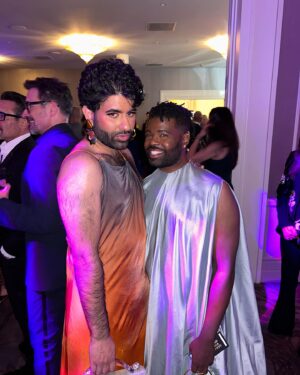 Anthony Elle Instagram - I had the time of my life at the 35th Annual @Glaad Awards. So much that I completely forgot to go on the official red carpet. It was an evening of social justice, style, love, and incredible entertainment and speeches. @oprah & @niecynash1 gave incredible inspiring words of empowerment and resilience. We truly must fight on.

Cheers to the times I had with @blackgayweddings @dewayneq @gus_gus_rus @mrglamrocksoul @derrick4mkup @alokvmenon @kendallkyndall @dewayneperkins @delta @rashadburgess @itsaflamer

Designer: @anthonyelle
Handbag:@anthonyelle
Boots:@fashionnova
Makeup: @theartistred 
Videographer:@hattiesboi