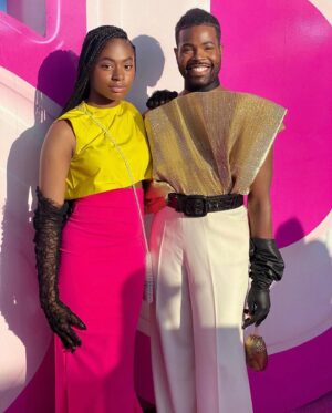 Anthony Elle Instagram - I had the absolute time of my life at the @barbiethemovie Premiere.
Sharing this experience with my living Ken doll @michelboyd and my beautiful niece Hazel was incredible!

Join us for the premiere of #barbiedreamhousechallenge on @hgtv and @max 7/16 at 8pm EST

I loved my look especially since I made it!
Thank you @iamfaceitreggie for making me and Hazel look absolutely amazing!
.
.
.
.
#barbiemovie 
#couturegown 
#modernbrides 
#instacreatives
#creativeartiststudio
#trendingfashionstyle 
#draping 
#weddingdressdesign 
#bridalgowndesigner 
#rocktheblock
#artsandcraft
#Fashiondesign
#fashionillustration