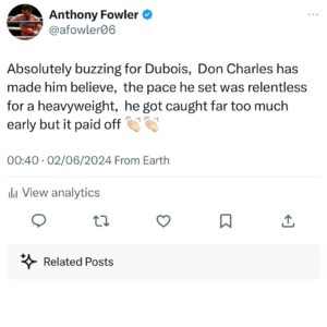 Anthony Fowler Instagram - Buzzing for you champ 🔥