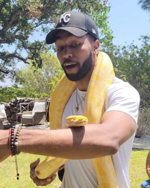 Anthony Hill Instagram - The Snake Whisperer 🐍 

(Ft. Creamsicle & Brownie)