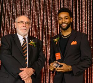 Anthony Hill Instagram - Sooo I received a Distinguished Alumni Award from Oklahoma State University. Big love to the Theater Department and the College of Arts & Sciences. I'm honored man. Go Pokes. 🟠🤠⚫️