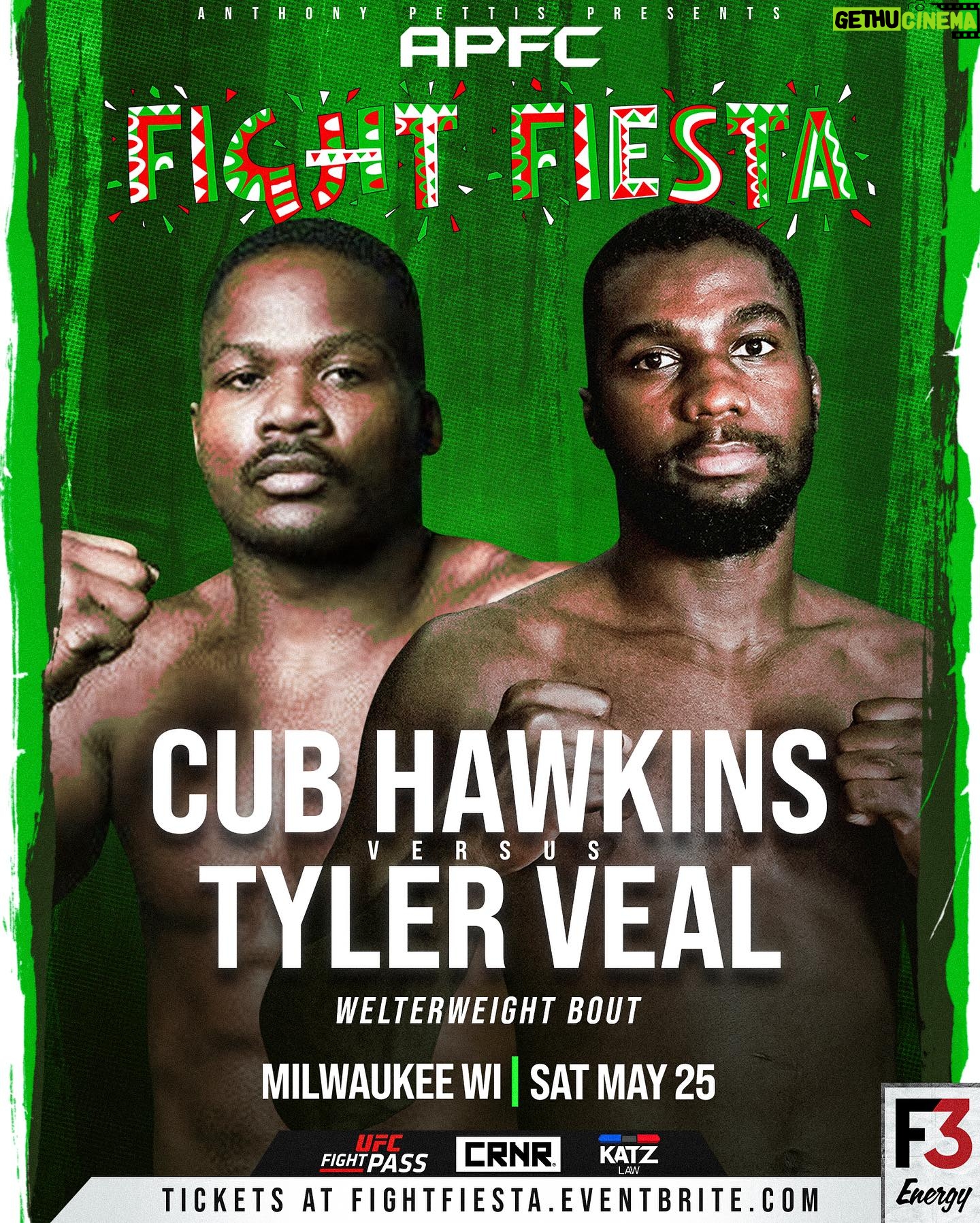 Anthony Pettis - 2.4K Likes - It’s fight week!! 💥💥💥
APFC Fight Fiesta goes down Saturday. Featuring Special guest hosts Chito Vera and Jose Aldo! 🤯
Watch LIVE on UFC Fight Pass 🖥️