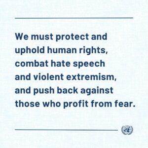 António Guterres Instagram - On International Day of Human Fraternity, we celebrate the spirit of mutual respect and solidarity that binds us together as one human family.

Today, these values are being severely tested. Our world is marred by divisions, conflicts, and inequalities. Discrimination is running rampant.

We must come together to protect and uphold human rights, combat hate speech and violent extremism, and push back against those who profit from fear.

Together, let’s reaffirm our commitment to bridging divides, fostering religious understanding and cooperation among people of all cultures and beliefs.