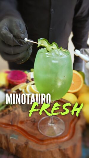 Antônio Rogério Nogueira Instagram - Após a luta do dia-a-dia, você merece um brinde especial!

Experimente o Minotauro Fresh e prepare-se para uma nova dimensão de sabor e energia! 🌊💥

Confira a receita:
🧊 Bastante gelo
🍸 40ml de vodka
🍸 40ml de curaçau blue
🍋 20ml de suco de limão
❄️ Leve ao shaker e dê aquela sacudida
🥤 Finalize com Minotauro Energy Drink em uma taça ou copo longo com bastante gelo
🥒 Como toque final, coloque uma fatia de pepino.

#MinotauroEnergyDrink #Minotauro #ReceitaEnergetica #bluelagoon #energetico