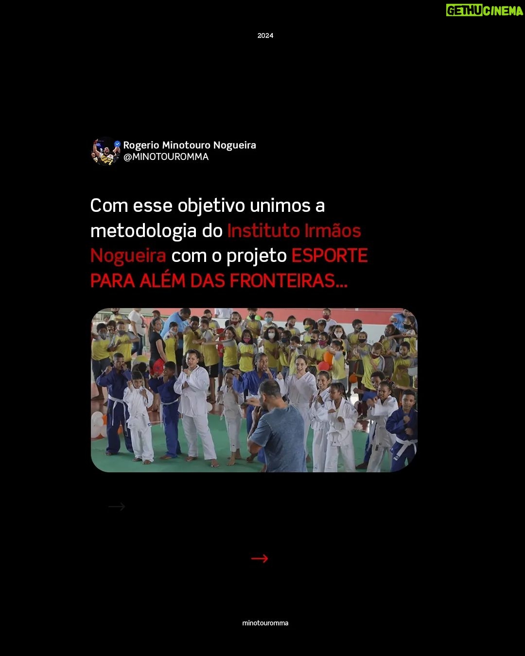 Antônio Rogério Nogueira - 183 Likes - A Unesco comprova isso, e é exatamente por essa razão que o projeto ESPORTE PARA ALÉM DAS FRONTEIRAS foi criado!
Junto com @minotauromma, desenvolvemos uma metodologia no Instituto Nogueira e utilizamos as artes marciais não só para ensinar lutas, mas para moldar jovens de maneira integral. 🥋💡
Este é apenas o início de algo muito maior. Você apoia essa iniciativa? Acredita no impacto social que podemos criar juntos? Deixe seu comentário e participe dessa mudança! 🌍👊
#EsporteTransforma #TeamNogueira #ImpactoSocial