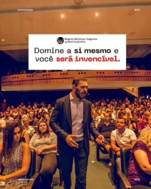 Antônio Rogério Nogueira Instagram - Eu costumo sempre falar em minhas palestras que o sucesso começa na sua mente! 

A verdadeira batalha é interna. 

Dominar a si mesmo, seus medos, suas hesitações, suas dúvidas, é o primeiro e mais crucial passo para se tornar invencível. 

Quando você tem controle sobre sua mente e emoções, nada externo pode abalar seu caminho para o sucesso. 💪🧠 

#DomineASiMesmo #MentalidadeInvencível #ForçaInterior