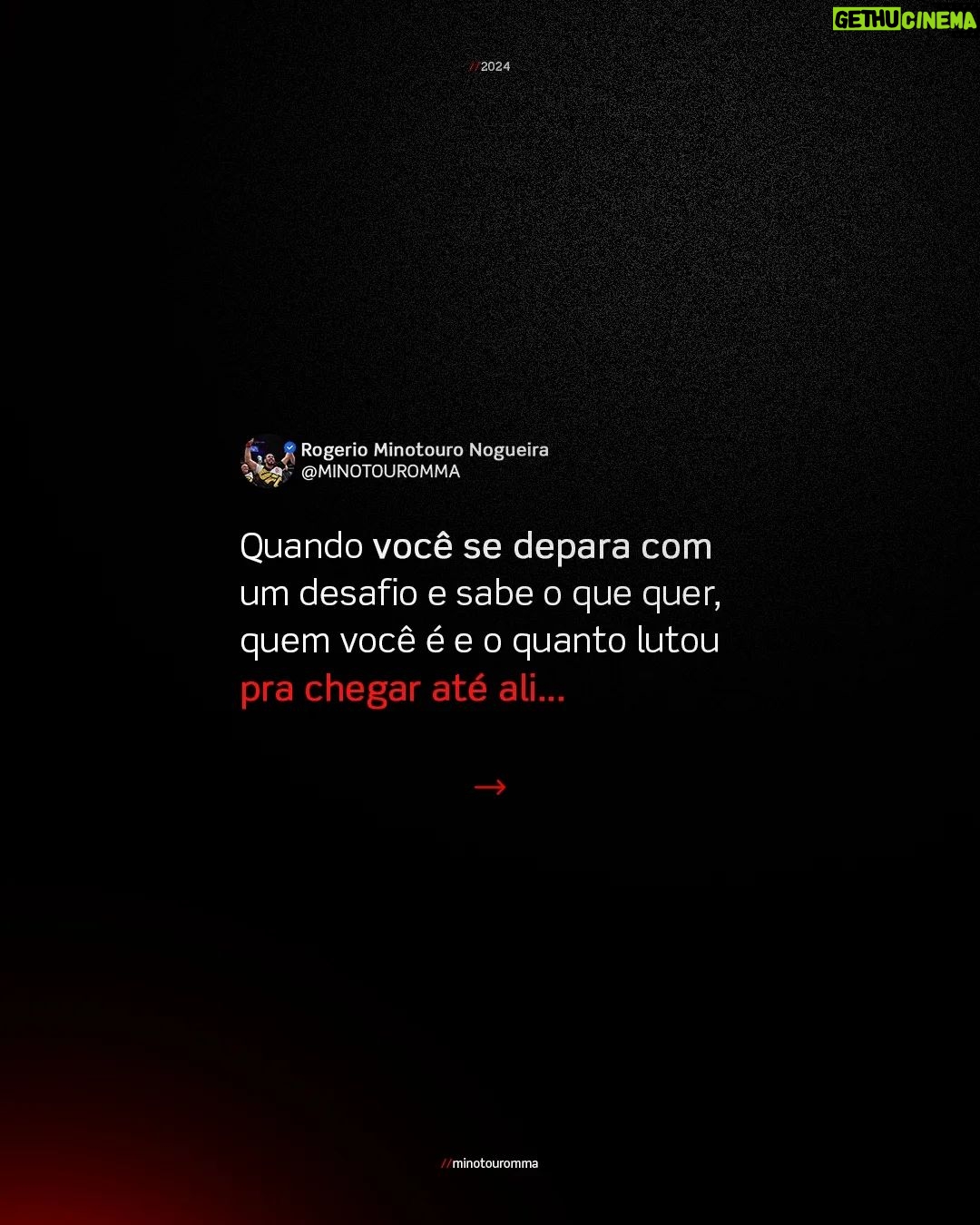 Antônio Rogério Nogueira - 321 Likes - Quando você se dedica, conhece seus objetivos e entende sua jornada, a confiança substitui o medo.
Treine sua mente e seu corpo para superar qualquer desafio.
Compartilhe essa mensagem com alguém que precisa de inspiração hoje!
#mentalidadedecampeão #altaperformance #preparo #superação #minotouro #foconoobjetivo #desenvolvimentopessoal #forçamental