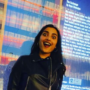 Anya Banerjee Instagram - “The Exchange” is my attempt to give the Indian Boy from A Midsummer Night’s Dream a voice. Changelings were believed to be fairies left in place of stolen human babies in Shakespeare’s time. But in the play, a real boy is taken from Bengal by a fairy Queen and no child of hers is left in return. There’s no exchange but rather a taking—a metaphor, perhaps, for England’s conquest of India over the centuries to come. He must have been confused in this strange new land, separated from his mother and mother-tongue. This first generation Kiwi-Indian-American can relate! 

Huge thank you to @mistermysterio for encouraging me to write this sonnet, to @saintflashlight for curating this brilliant series, and @theatreforanewa for displaying it at your groundbreaking theatre! 

And thanks especially to  @claymcinerney for always supporting me in my writing and flying back to NYC just to see it! You are amazing. ❤️