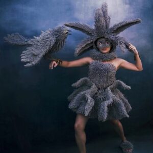 Anya Banerjee Instagram - Over the past month, I’ve had the pleasure of modeling for the phenomenal sculptural artist, Melissa Meier 💜 

“Inspired by Brazilian Carnival and Native American skin-walkers, her wearable constructions blend female empowerment with a self-created mythology, developed around the idea of ancient cultures of female warriors, exemplifying strength, beauty and unity of life lived in harmony with the elements. Her warrior women are breathtakingly sensual, while radiating a searing combination of purity and power.” 

Thank you @melissameierart for letting me experience your invigorating pieces from within! Your art has inspired me since witnessing it for the first time at @bergamotsantamonica and I’m excited to be involved in more to come!

#melissameier #melissameierart #art #sculpture #wearableart #lavender #birds #femaleenergy #warrior #warriorgoddess #nature #naturalmaterials #collaboration #brazillianart #modeling #photography