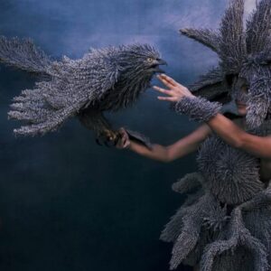 Anya Banerjee Instagram - Over the past month, I’ve had the pleasure of modeling for the phenomenal sculptural artist, Melissa Meier 💜 

“Inspired by Brazilian Carnival and Native American skin-walkers, her wearable constructions blend female empowerment with a self-created mythology, developed around the idea of ancient cultures of female warriors, exemplifying strength, beauty and unity of life lived in harmony with the elements. Her warrior women are breathtakingly sensual, while radiating a searing combination of purity and power.” 

Thank you @melissameierart for letting me experience your invigorating pieces from within! Your art has inspired me since witnessing it for the first time at @bergamotsantamonica and I’m excited to be involved in more to come!

#melissameier #melissameierart #art #sculpture #wearableart #lavender #birds #femaleenergy #warrior #warriorgoddess #nature #naturalmaterials #collaboration #brazillianart #modeling #photography
