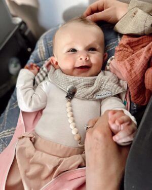 Aqueela Zoll Instagram - Gone for a month, home for 4 days, and then off again. I couldn’t be more impressed by our angel girl for being such a travel pro already! I also couldn’t be more impressed with hubby and his titan-level of dad skills. 

Paci Clip by @ryanandrose 
Car seat by @nuna_usa 
Bandana Bibs by @parachutehome