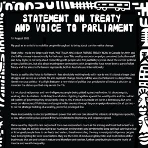 Aretha Brown Instagram - AUSTRALIA HAS A BLACK FUTURE - TREATY NOW 

NEW WORK FOR @amylandthesniffers - HANDMADE IN TORONTO, CANADA JULY 2023 

FULL ARTIST STATEMENT IN MY BIO - GIVE IT A READ - ITS A FREE PDF ! By me & @caltexcowgirll :—)) 

_______________________________________________________________________________________

Had the honour of painting the new Sniffers banner in Canada for their upcoming tour. 

Has been so much fun working/traveling alongside such a deadly group of Aussie artists. 

Thanks to everyone for getting this project off the ground. 

Photos by - @caltexcowgirll   @tyler.internet 

Space - @anex_works