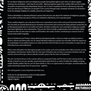 Aretha Brown Instagram - AUSTRALIA HAS A BLACK FUTURE - TREATY NOW 

NEW WORK FOR @amylandthesniffers - HANDMADE IN TORONTO, CANADA JULY 2023 

FULL ARTIST STATEMENT IN MY BIO - GIVE IT A READ - ITS A FREE PDF ! By me & @caltexcowgirll :—)) 

_______________________________________________________________________________________

Had the honour of painting the new Sniffers banner in Canada for their upcoming tour. 

Has been so much fun working/traveling alongside such a deadly group of Aussie artists. 

Thanks to everyone for getting this project off the ground. 

Photos by - @caltexcowgirll   @tyler.internet 

Space - @anex_works