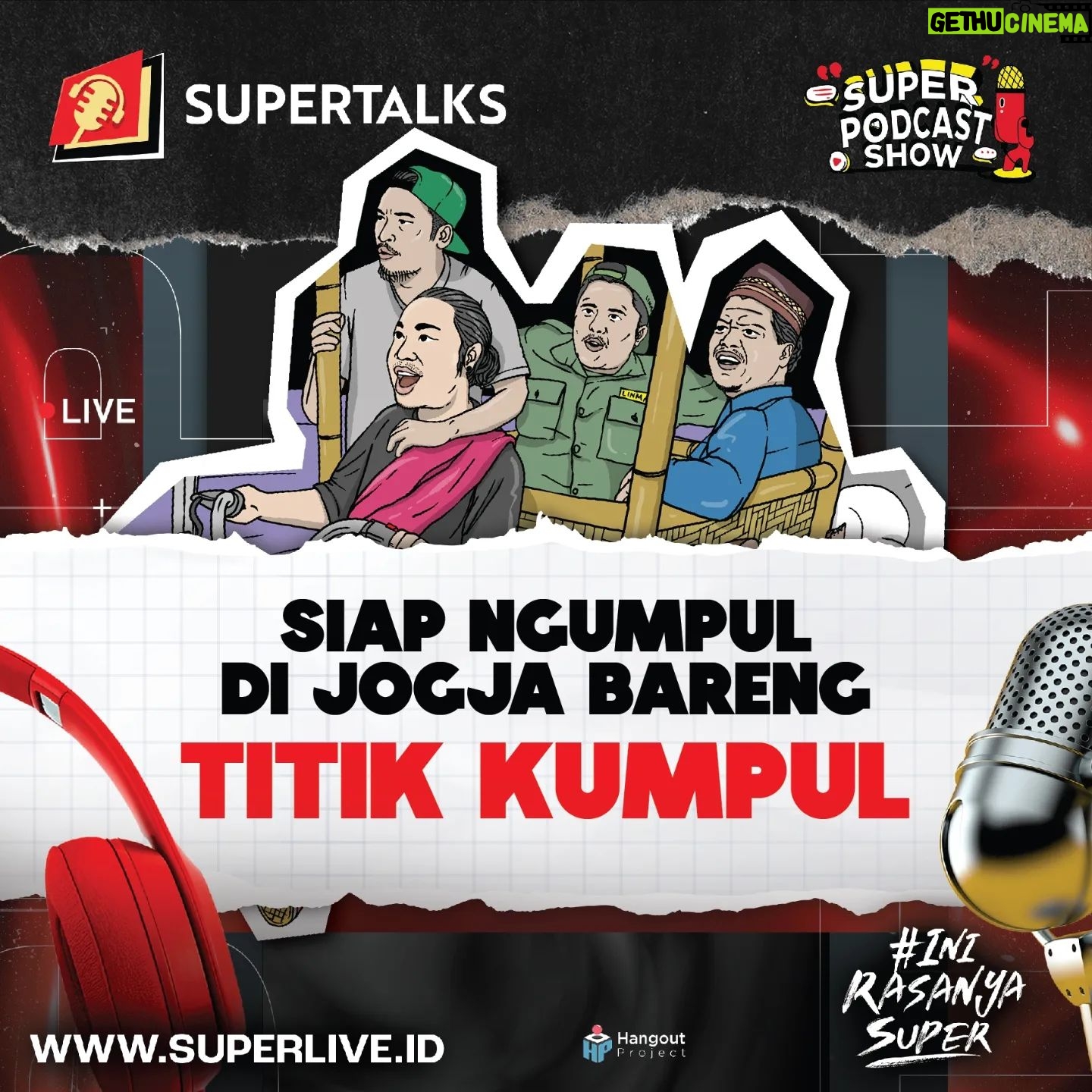 Arie Kriting - 7.5K Likes - Kalo dengerin mereka ngobrol kayaknya seru banget sih, apalagi kalo lo bisa nonton live podcastnya. Jangan lupa Superfriends, besok kita bakal seru-seruan bareng SUPER PODCAST SHOW X TITIK KUMPUL di Menara Kopi Malioboro, Yogyakarta. Gasss jangan sampe ngelewatin momen seru ini!
#INIRASANYASUPER
#SUPERLIVE
#SUPERMUSIC
#SUPERPODCASTSHOW2024
#SUPERPODCASTSHOW2024DIY