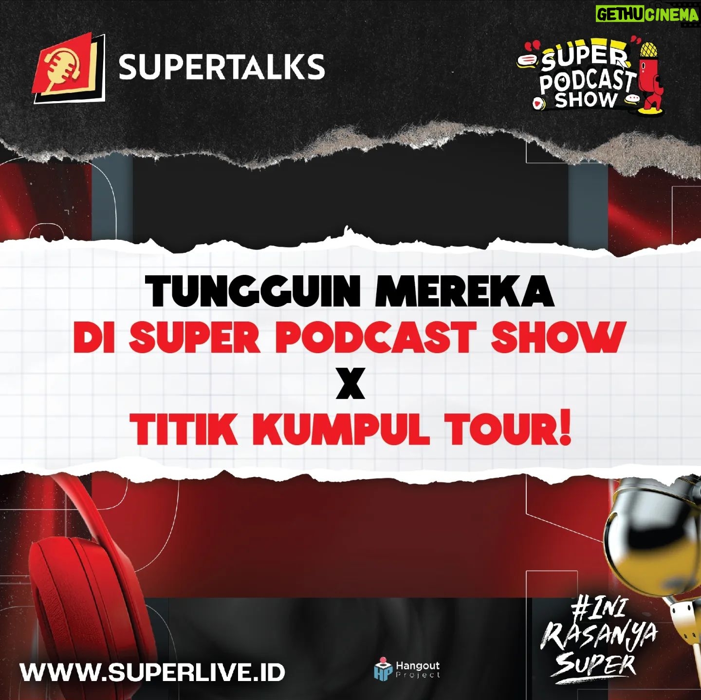 Arie Kriting - 7.5K Likes - Kalo dengerin mereka ngobrol kayaknya seru banget sih, apalagi kalo lo bisa nonton live podcastnya. Jangan lupa Superfriends, besok kita bakal seru-seruan bareng SUPER PODCAST SHOW X TITIK KUMPUL di Menara Kopi Malioboro, Yogyakarta. Gasss jangan sampe ngelewatin momen seru ini!
#INIRASANYASUPER
#SUPERLIVE
#SUPERMUSIC
#SUPERPODCASTSHOW2024
#SUPERPODCASTSHOW2024DIY