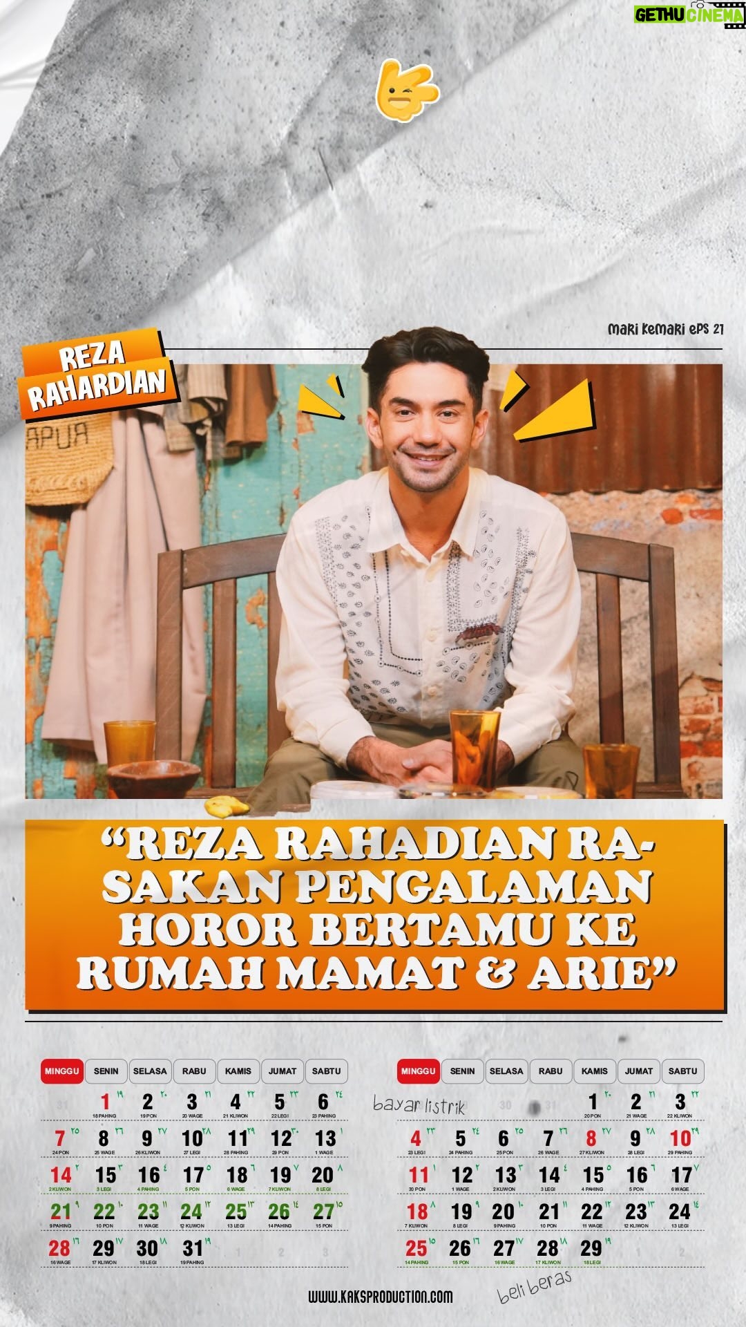 Arie Kriting - 22.5K Likes - Kaks @officialpilarez ketemu hantu di rumah kaks @mamat_alkatiri dan kaks @arie_kriting
Sejauh ini, ini yang paling jauh pengalaman horornya kaks rezaš¤£.
Tonton selengkapnya episode kedua puluh satu Mari Ke Mari bersama Kaks @officialpilarez di Channel YouTube Kaks Production e!
#kaksproduction #marikemari #arie #mamat #rezarahadian #filmsiksakubur