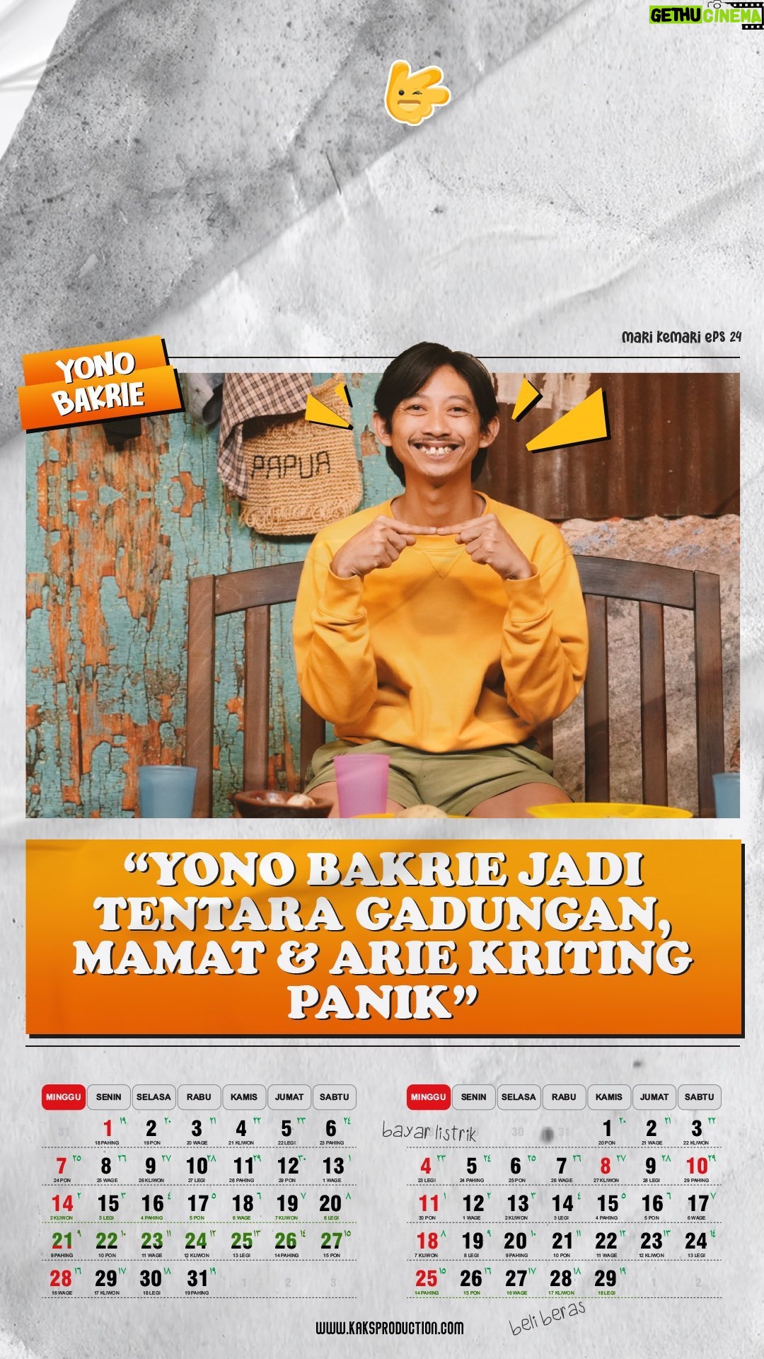 Arie Kriting - 42K Likes - Ehh ada Oppa Seo Yoon O, kaks @mamat_alkatiri dan kaks @arie_kriting kagetš±š±
Tonton selengkapnya eps.24 Mari Kemari bersama kaks @yonobakrie di channel Kaks Production e!
#kaksproduction #marikemari #mamat #arie #yonobakrie