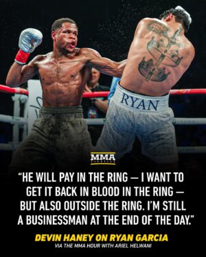 Ariel Helwani Instagram - Devin Haney plans to make Ryan Garcia pay 👀 #TheMMAHour