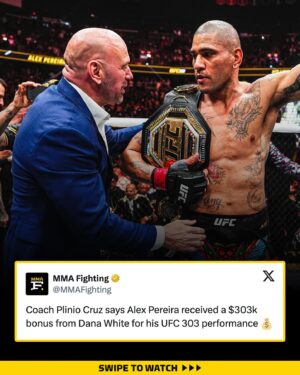 Ariel Helwani Instagram - Alex Pereira got a big bonus for UFC 303 💰 #TheMMAHour
