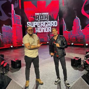 Ariel Levy Instagram - Instalados con @alvaro.aew en el @liacourascenter para llevarles toda la acción de @ringofhonor #supercardofhonor en vivo y en español desde las 7pET solo en WATCHROH.COM