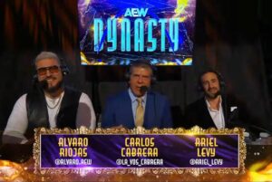 Ariel Levy Instagram - Que gran PPV fue #AEWdynasty lleno de momentos históricos, entre ellos el merecido reconocimiento a los que llevamos la acción para toda Latinoamérica, ahora comandados por el legendario Carlitos @la_voz_cabrera queda mucho por crecer todavía y eso nos llena de entusiasmo #vamospormas🔥
