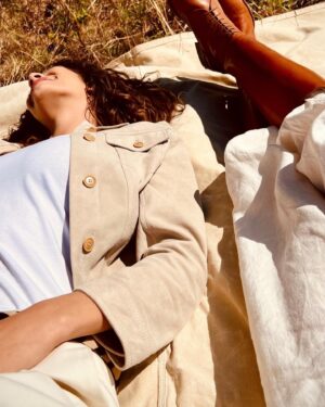 Arlene Martin Instagram - These images sums up our 3 day commercial campaign so well! The energy was absolutely amazing! I’m going to miss everyone and this beautiful location! Hair & Makeup by @arlenemartinhair @jdebowmakeup