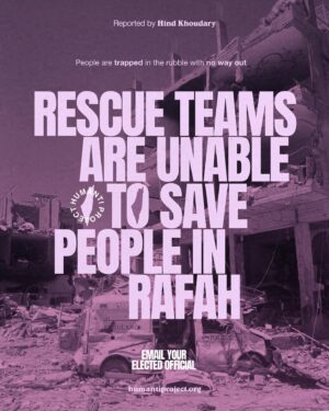 Armeena Khan Instagram - 🚨RESCUE TEAMS ARE UNABLE TO SAVE PEOPLE IN RAFAH - SITUATION UPDATE   EMAIL TEMPLATE🚨

Rafah is currently under a relentless assault by occupation forces through coordinated land, air, and sea attacks. The bombardment has resulted in the demolition of dozens of houses, leaving many families homeless and causing significant destruction to the city’s infrastructure. Additionally, Israeli warships have been firing at Palestinians along the coastline, exacerbating the already dire situation for displaced people. The continuous shelling and airstrikes have created an atmosphere of constant fear and uncertainty, making it extremely difficult for civilians to find safety and medical assistance amidst the chaos.

There are no hospitals left in Rafah, including the field hospitals set up in recent months to handle the overwhelming casualties from the genocide. With all medical facilities destroyed, there is no treatment available for the injured, and no medical teams to provide rescue. Survivors of the attacks face life-threatening situations without any hope of receiving care.

👉 Email your elected official now! Use the free template in @humantiproject’s bio or visit HumantiProject.org 👈

Information deck based on a report by @hindkhoudary