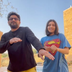 Arshad Warsi Instagram - Grooving with my favourite dance partner... Zenè Zoe Warsi.