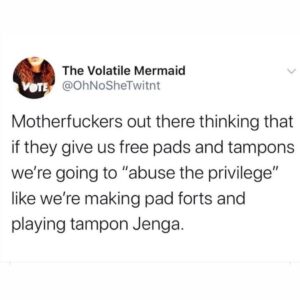 Artemis Pebdani Instagram - Heheheheh but really

RP • @iamthirtyaf Tampon Jenga is just childish. No one does that. Tampon Nerf Guns, on the other hand…
@ohnoshetwitnt