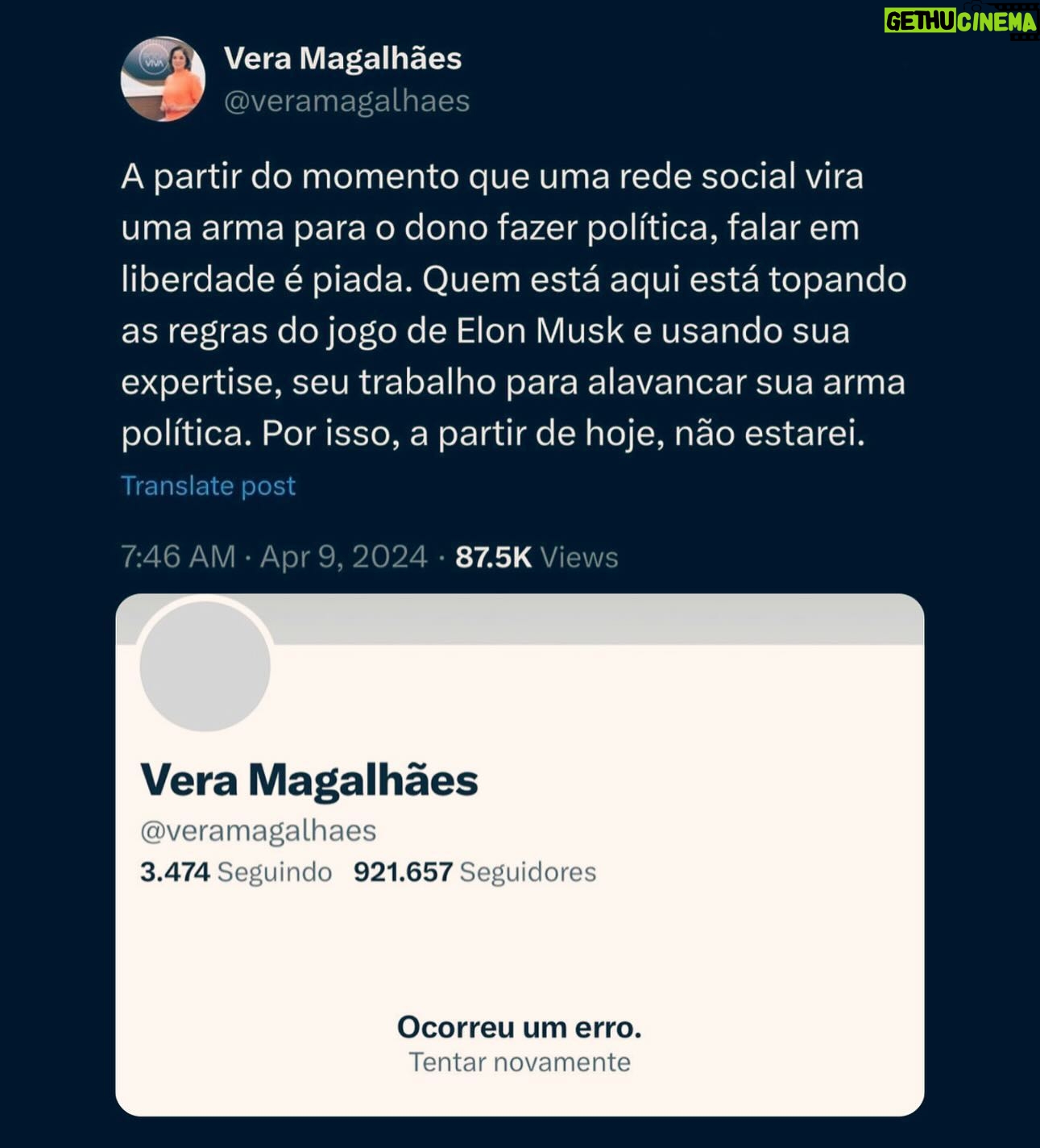 Arthur Morisson - 11.8K Likes - Vera MagalhĆ£es acaba de sair do Twitter/X. GRANDE DIA šš„³š¤©š