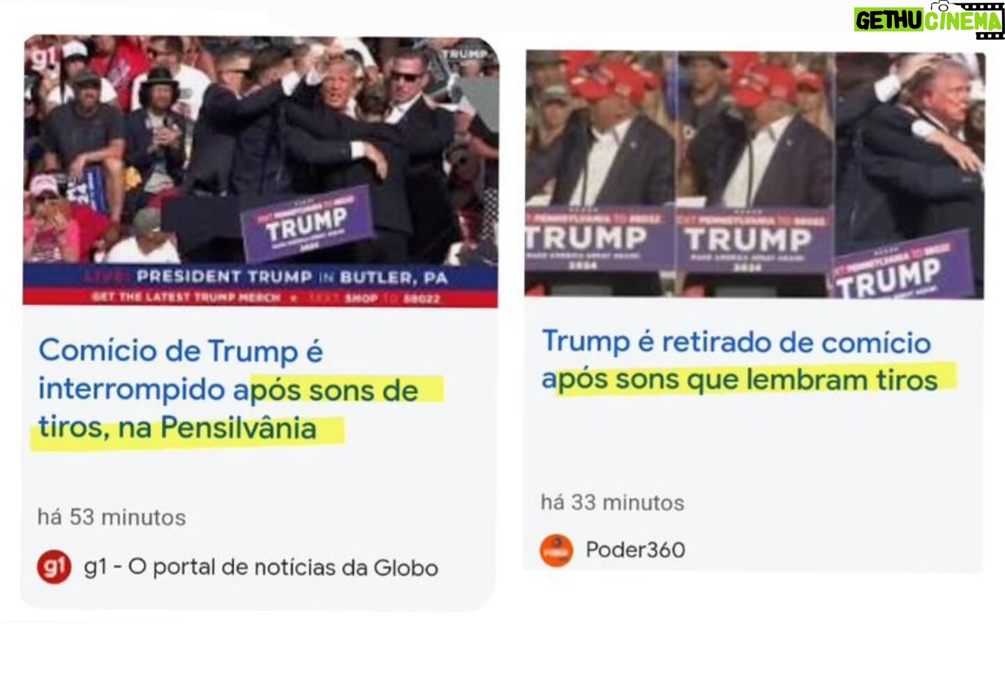 Arthur Morisson - 31.2K Likes - Trump levou um tiro e, com isso, as eleiƧƵes.
Assim como ocorreu aqui com Bolsonaro, se repetirĆ” lĆ”. O resultado jĆ” saiu hoje.
E os jornalistas que tanto falam em discurso de ódio e violĆŖncia se esqueceram de dar a notĆcia correta e repudiar a clara tentativa de homicĆdio contra o ex-presidente no comĆcio de hoje.
Não, jornalistas, Trump não caiu do palco.
Não, não foi um estalo.
NĆ£o foram supostos barulhos de tiro.
Foram tiros. Disparados com uma arma.
NĆ£o Ć© ketchup na orelha. Ć sangue.
Façam o trabalho de vocês corretamente, ou nós teremos que fazer por vocês.