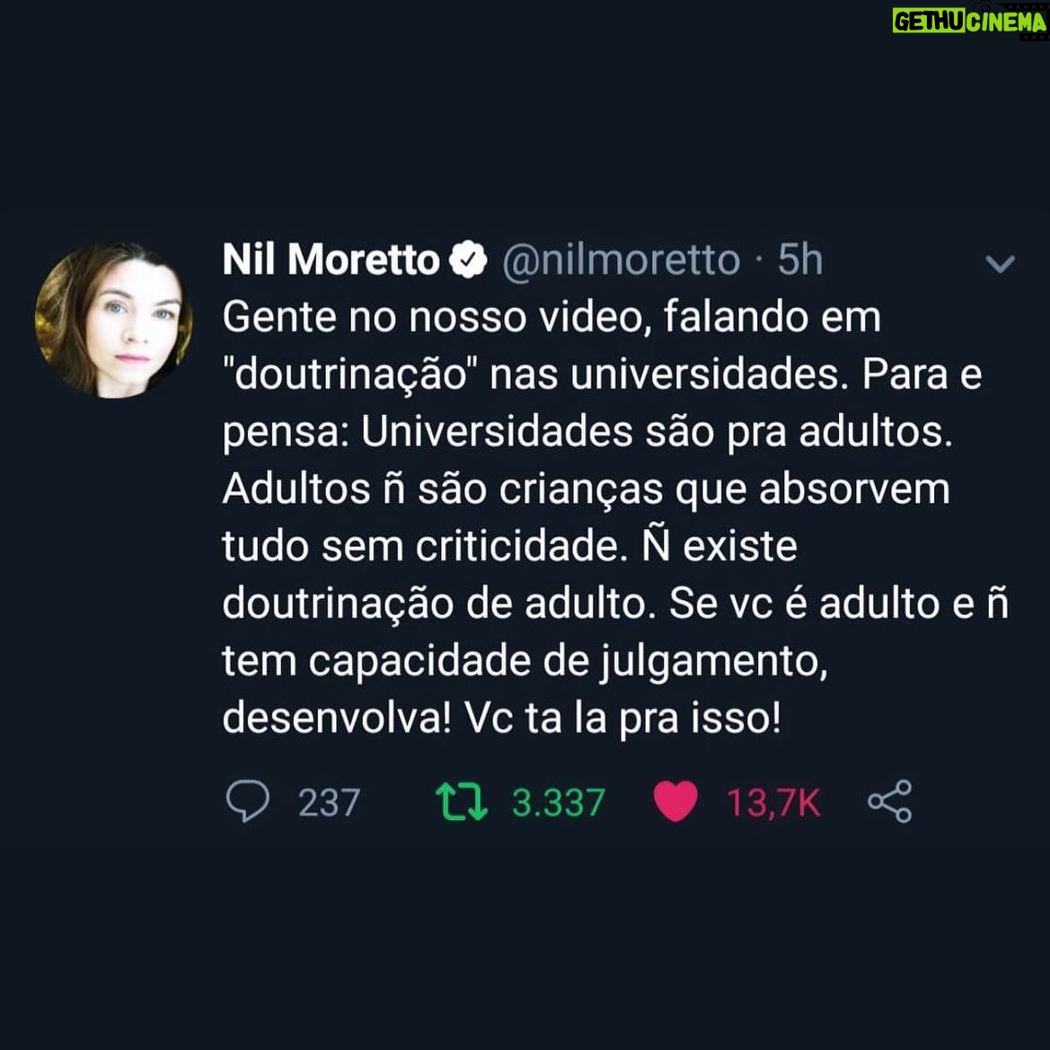 Arthur Morisson - 11K Likes - LindĆssima, falou tudo! Ć isso mermo! Adultos nĆ£o podem ser doutrinados! Ć por isso que nazistas eram todos crianƧas! ā¤