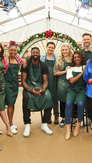 Arturo Castro Instagram - Honestly one of the coolest things I’ve ever done. Turns out I suck at baking, but I’m amazing at getting lost in Dame @prueleith’s eyes… :)

Stream The Great #AmericanBakingShow: Celebrity Holiday special free on @therokuchannel on November 10.