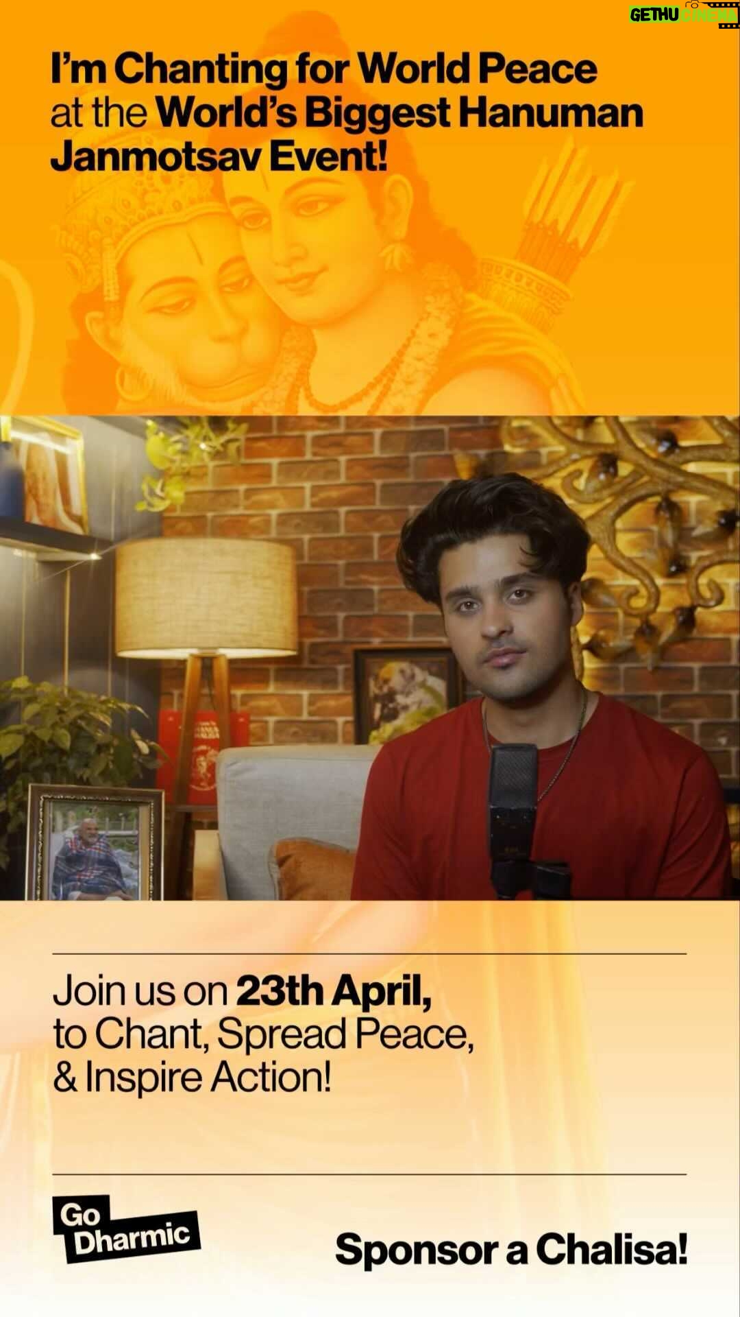 Aryaan Arora - 4.5K Likes - This Hanuman Jayanti, weāre honoured to have Aryaan Arora join us for our special ā108 Chalisas for World Peaceā on 23rd April at 11:00 BST.
Witness the spirit of Hanumanjiās devotion to a peaceful world come alive as over 50 singers chant in his honour.
Watch for free or sponsor a chalisa to support Go Dharmicās social action projects. Participate in a global movement that is inspired by Hanumanjiās selfless service!
Moved by Hanumanjiās love, we can Move Mountains! Vasudhaiva Kutumbakam! The World is One Family!
Watch & Sponsor: https://register.enthuse.com/ps/event/HanumanJanmotsav2024
#WorldPeace #GoDharmic #CompassionInAction #HanumanJayanti2024 #HanumanJanmotsav2024 #HinduFestival #Bhakti #VirtualSatsang #Satsang #Chalisa