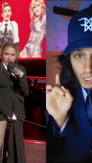 Asaf Goren Instagram - @madonna Fans where you at ?! New song with the Queen 🖤

#madonna #madonnafans #grammys2023