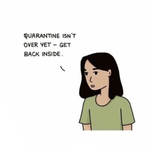 Ashley Clements Instagram - Love this!!! Seriously get back inside 😷

Repost from @kindofahappystory
•
Had to draw this because it made me laugh and so should y'all. Based on a tweet by Ashley Clements.

Twitter handle: @theashleyclem