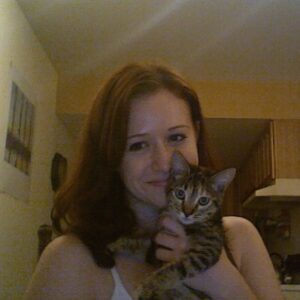 Ashley Clements Instagram - We said goodbye to Perdita this weekend, my beloved companion for 13 years. Cancer took her far too young, but we will always treasure the time we had and what a loving and snuggly cat she was. Her favorite place in the world was in one of our laps. We were as obsessed with her as she was with us, and our hearts are as full as they are broken.