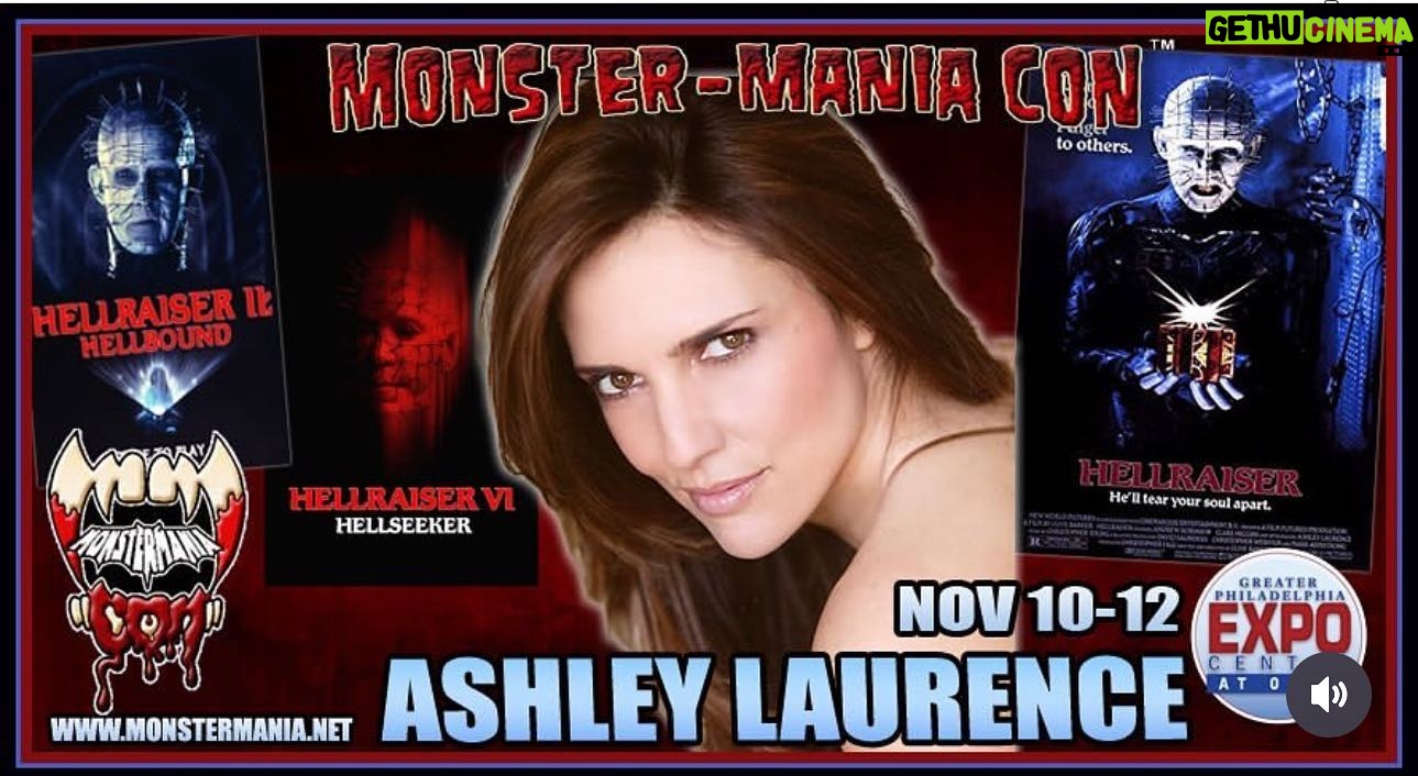 Ashley Laurence - 1.6K Likes - I am VERY happy to announce I will be joining @officialdougbradley at THE GREATER PHILADELPHIA EXPO CENTER in Oaks, PA for MONSTER-MANIA CON 57 which will be held the weekend of November 10-12!
🔥🎉🔥🎉🔥