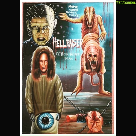 Ashley Laurence - 2.1K Likes - Awesome! I love this Hellraiser poster from Ghana 🦋
.
.
.
#horrormovies #horrorclub #horrorfilm #horrorfilms #horrormovie #horrormovies #horrorgeek #horrornerd #horrorjunkie #horrorfan #horrorfans #horrorlife #horrorgram #instahorror #horrorfamily #horrorobsessed #ilovehorror #horrorfam #horrorlover #horror #hellraiser