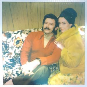 Ashlynn Yennie Instagram - Spent three days wearing vintage, driving a mustard yellow ´71 Mustang and served up some revenge on a retro platter. The best part was getting to do it with my friends, old & new. Get ready for @therecipehorror … Directed by @cameronhollydexter & written by the @lfvone { two badass women } Thank you ladies for trusting me to bring your vision of THE WIFE to life … it was a DREAM xoxo 🎬🤩🌈🔪❤️ #comingsoon #retro #mustang #revenge #thewife #polaroids