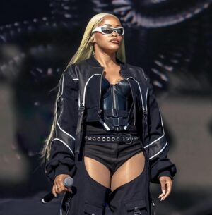 Ashton Michael Instagram - 🐾 EVE 🐾 
.
Whos that girllllll !?!? ….@therealeve Performing in custom Ashton Michael harness bomber , corset & chaps at “cross the tracks” festival in UK . 
.
Styled by @aleherself 
.
.
#ashtonmichael #therealeve #eve